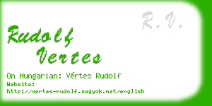 rudolf vertes business card