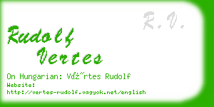 rudolf vertes business card